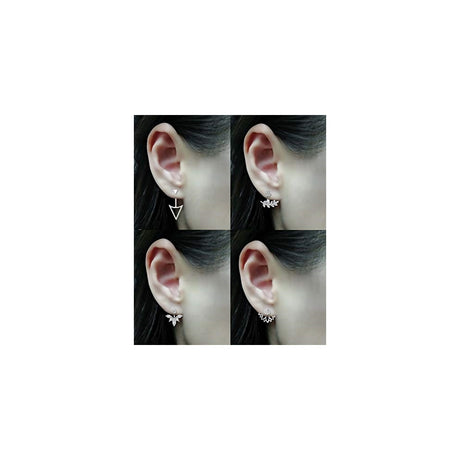 Aretes de flor de loto de circonita cúbica