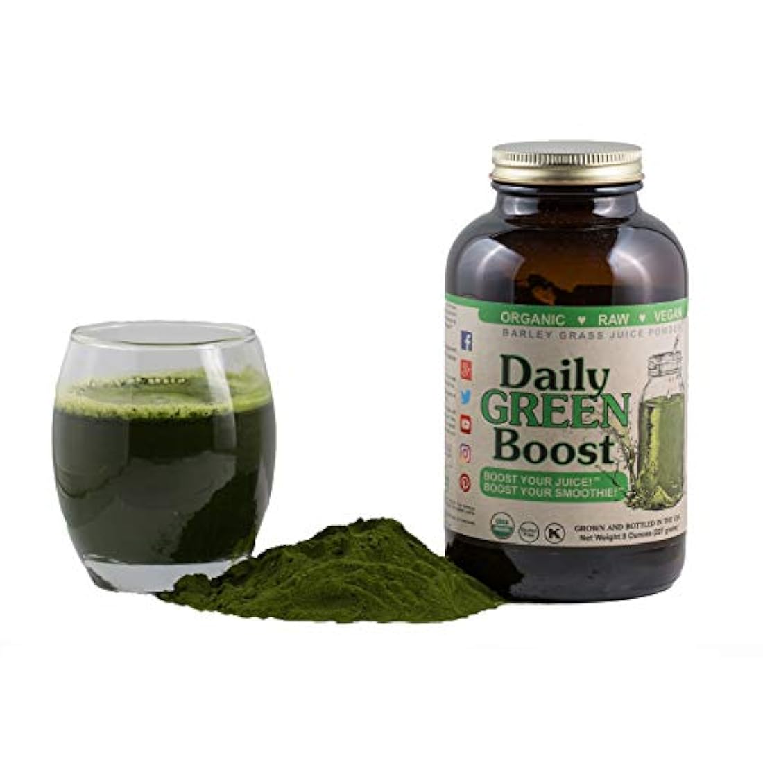 Daily Green Boost 8oz orgánico crudo Vegan GF USA