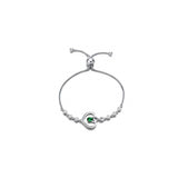 Pulseras de piedra natal para mujer plata de ley auténtica