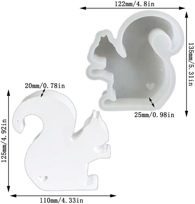Molde de Silicona para Frescos de Auto, A Little Squirrel, 3D
