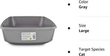 Caja de arena gris abierta para gatos grande So Phresh