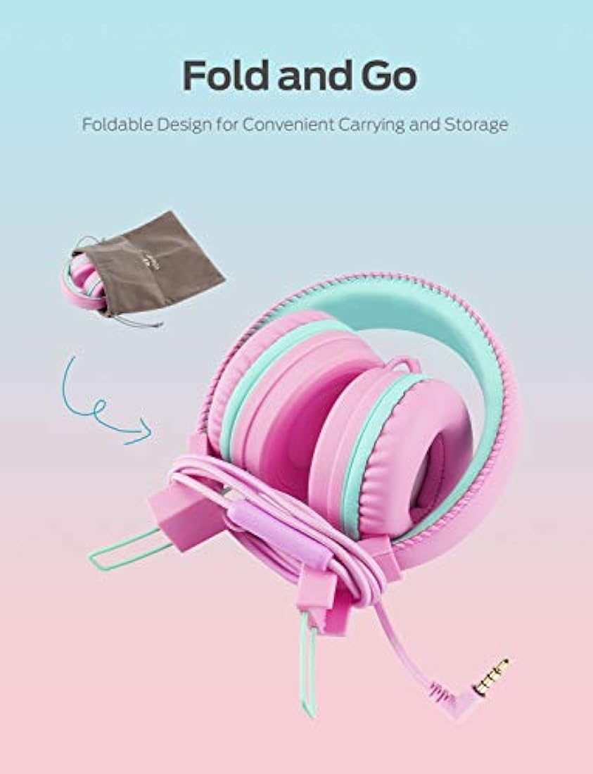 iClever - Auriculares con cable para niños