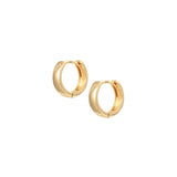 Aretes de plata tipo argolla chapados en oro para mujer