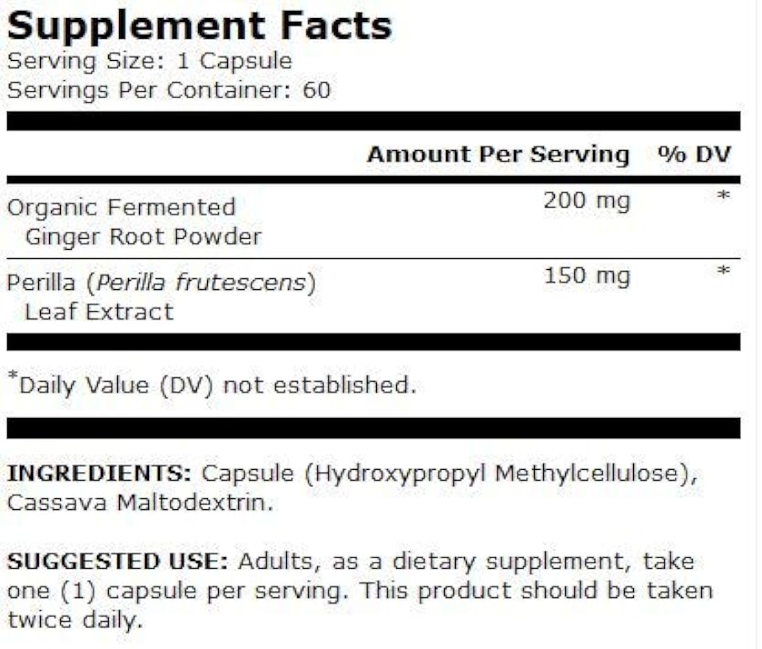Fermentado de Jengibre con extracto de perilla- 60 Cápsulas