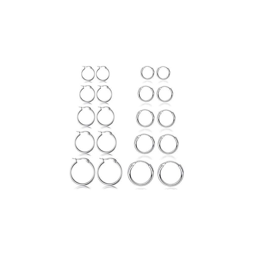 Aretes de acero inoxidable hipoalergénicos para mujeres