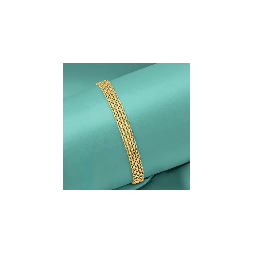 Pulseras italiana de oro amarillo de 18 quilates