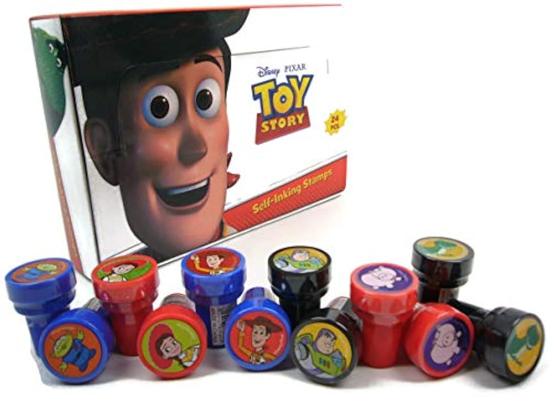Sellos autoentintados para fiesta de cumpleaños Toy Story