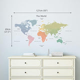 DECOWALL - Pegatinas de pared para niños, diseño de mapa