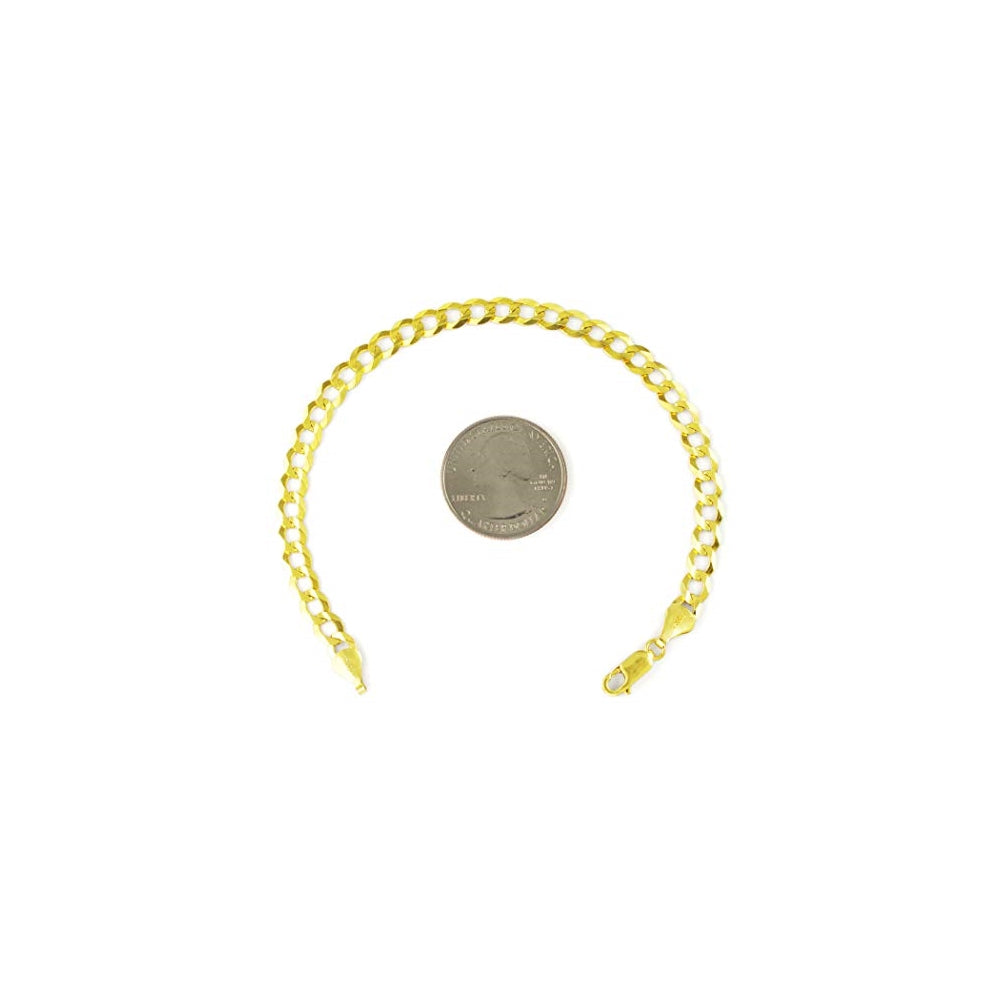 Pulseras de cadena de eslabones cubanos de oro amarillo