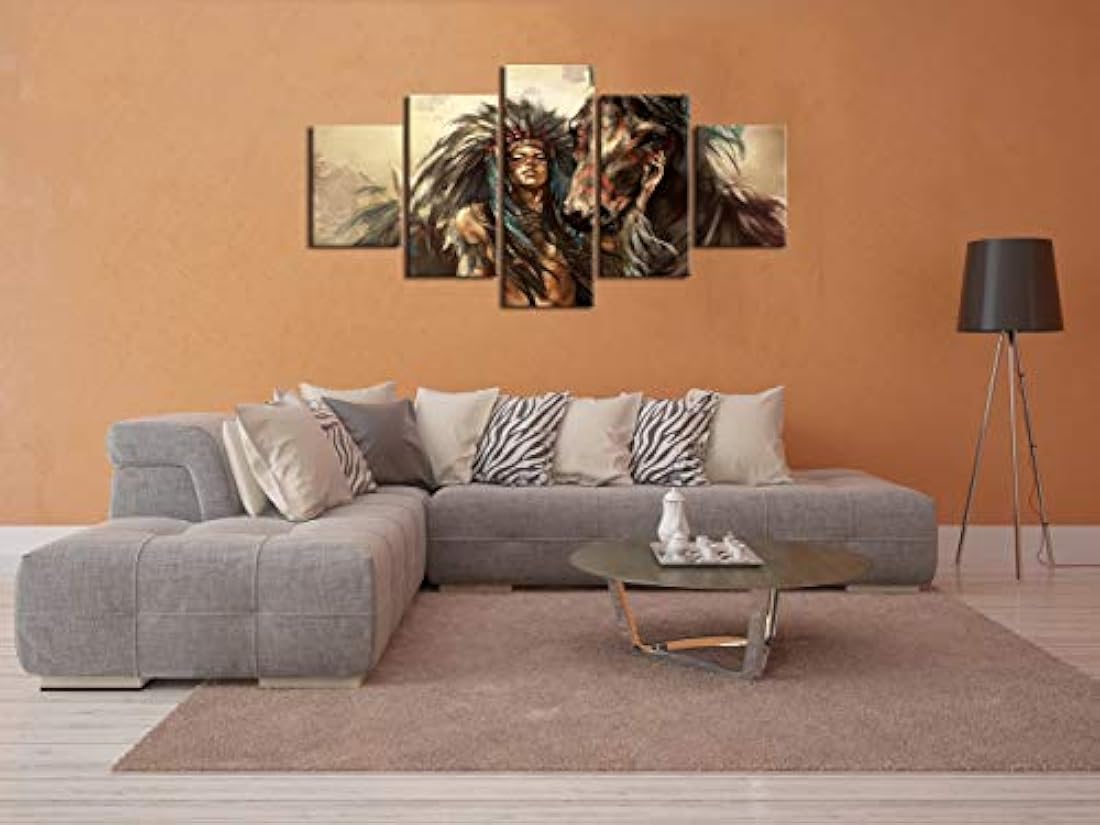 Yatsen Bridge Wolf - Pintura india americana (5 piezas)