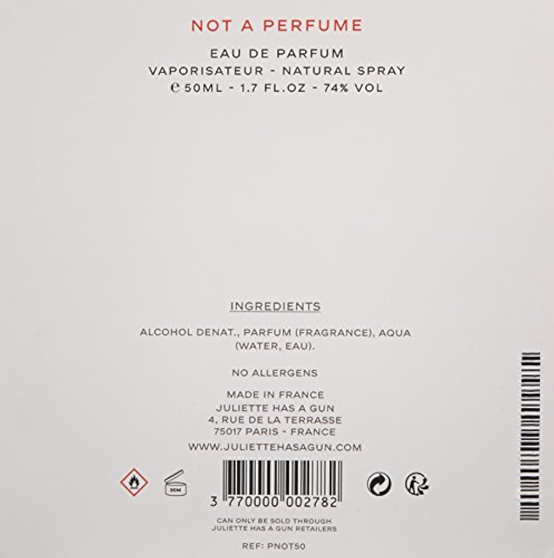 Parfum Spray, Not A Perfume, 1.7 fl.