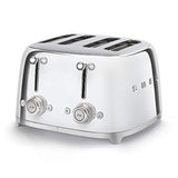 SMEG 1950s Retro - Tostadora (4 x 4), Acero inoxidable