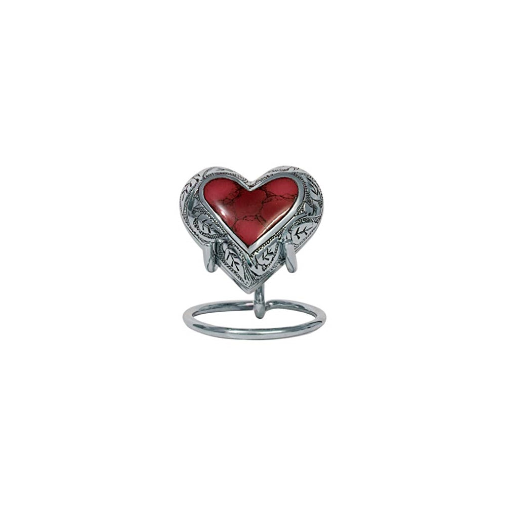Recuerdo Urna forma de corazón pequeña para cenizas humanas