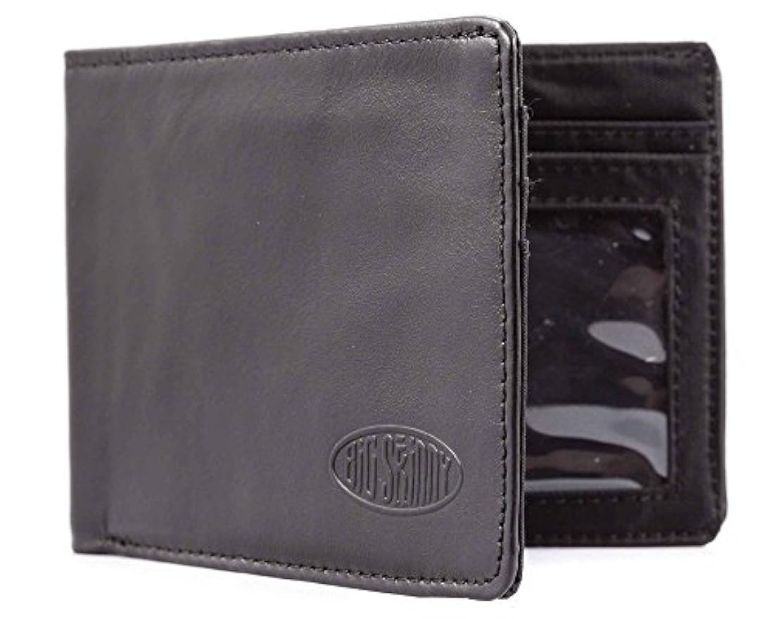 Cartera delgada de piel para hombre.