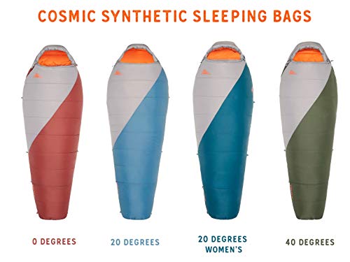 Kelty Cosmic - Saco de dormir sintético de 20 grados, correas de compresión, saco de cosas incluido