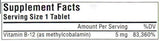 Fuente Naturals Methylcobalamin, Vitamina B-12, 60 tab