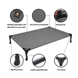 Veehoo - Cama elevada para perros, catre elevado portátil, alfombrilla impermeable y transpirable, tela de malla de textileno duradero, pies antideslizantes, uso en interiores o exteriores, S