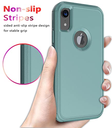 Diverbox Funda para iPhone Xr [a prueba de golpes] [a prueba de gotas] [a prueba de polvo], resistente funda de protección para Apple iPhone XR (verde pino)