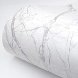 papel de contacto de mármol 24.0 in x 78.7 in  color blanco