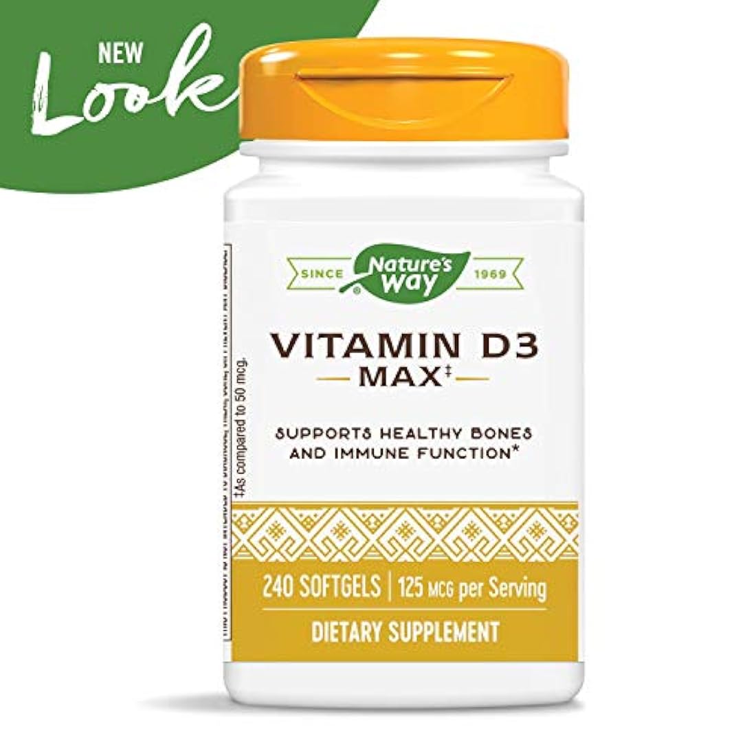 Nature's Way Vitamina D3 Max, 125 mcg por porción, 240 cápsulas blandas