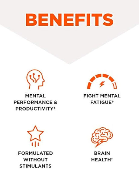 Bulletproof Smart Mode for Brain Health, Memory, Attention, & Performance, Nootropic Supplement Blend of 10 Scientifically-Studied Ingredients, 60 Capsules