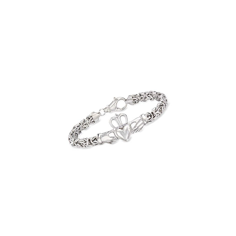 Pulseras bizantina de plata de ley