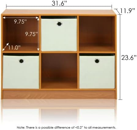 Estantería Cubo 3x2 Furinno con Bins, Organizador Básico