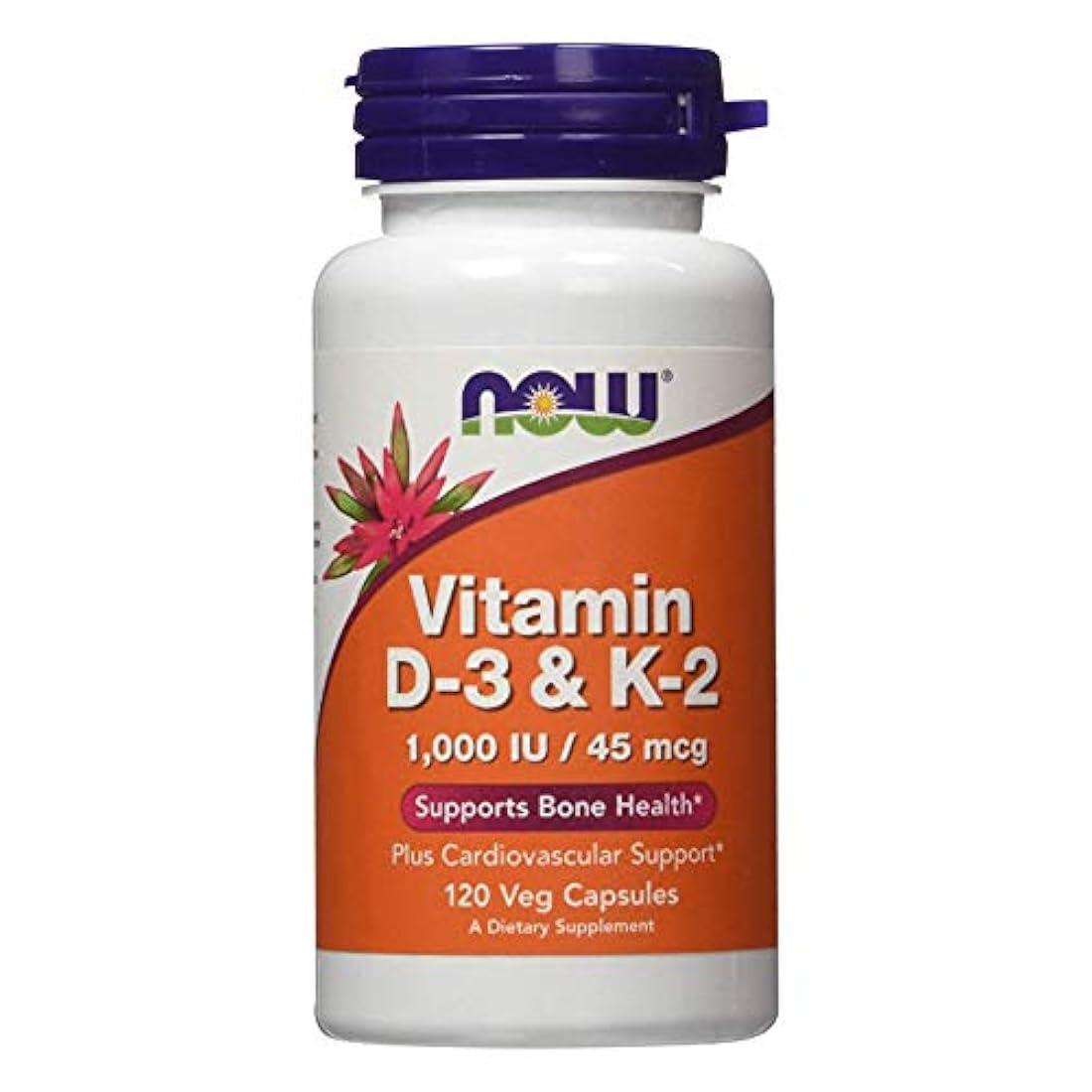 Vitamina D-3 y K-2 1000 IU/K2 0.0000058 oz. 120 VC, Now Foods, 1815, 120, 1, 1