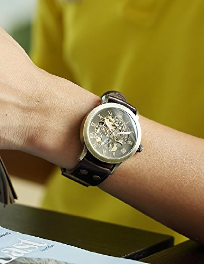 Reloj deportivo para hombre diseño de esqueleto mecánico