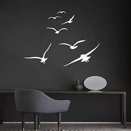 Pegatinas de pared para pájaros voladores, vinilos para pájaros