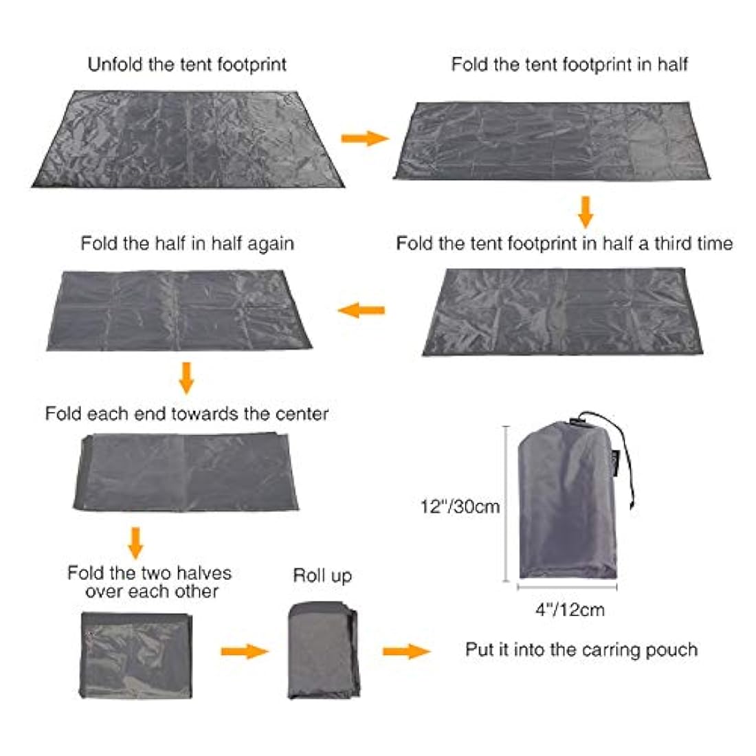 REDCAMP - Lona de camping impermeable (36.0 x 82.7 in)