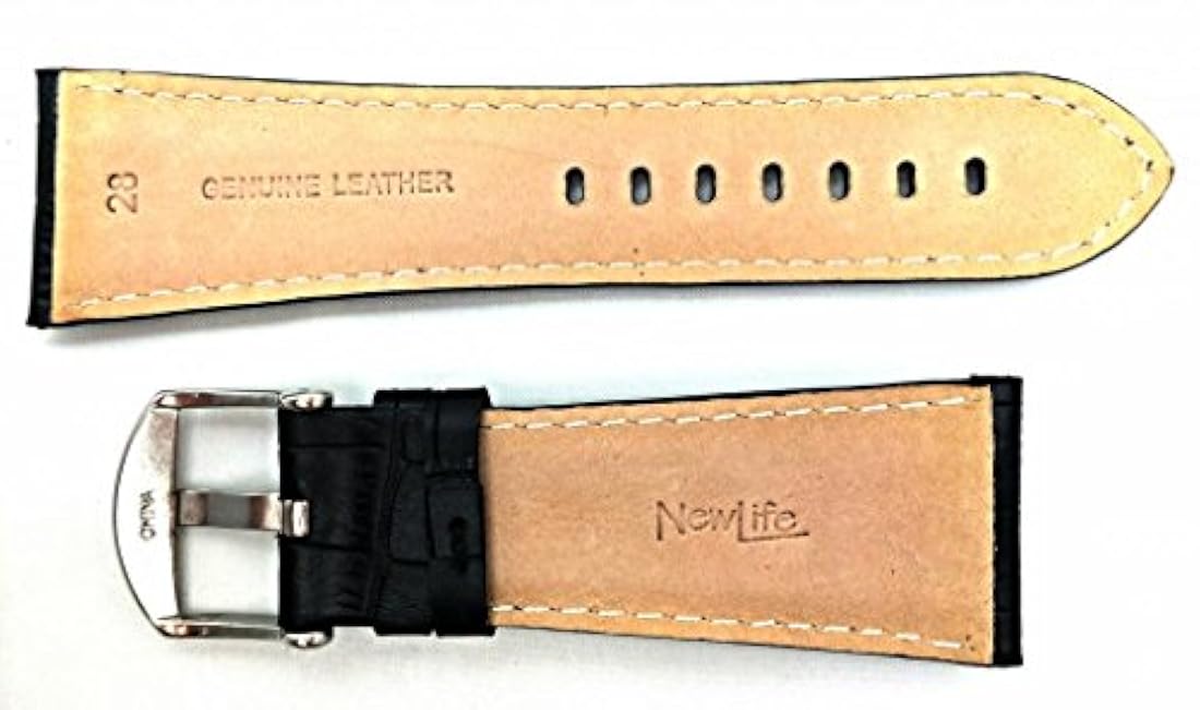 NewLife cuadrado negro Croco grano 28 mm