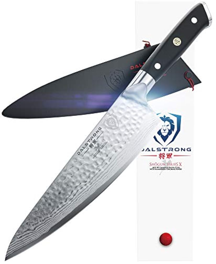 DALSTRONG  cuchillo chef con acabado martillado con funda