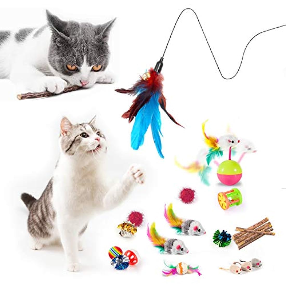MIBOTE 24 piezas de juguetes para gato