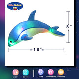 Delfín musical de peluche con luces LED