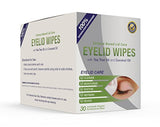 Eyelid Wipes Toallitas húmedas con árbol de té y aceite de coco - Toallitas para limpieza de ojos para personas cono ojos con picor - Caja de 30 toallitas de ojo naturales