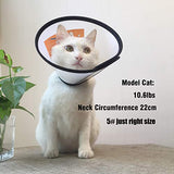COLLAR de recuperación ajustable para mascotas, cono en forma de E, para gatos, cachorros, conejos, collar protector de plástico Elizabeth para curación de heridas, práctica cubierta de cuello, tamaño mediano 5#