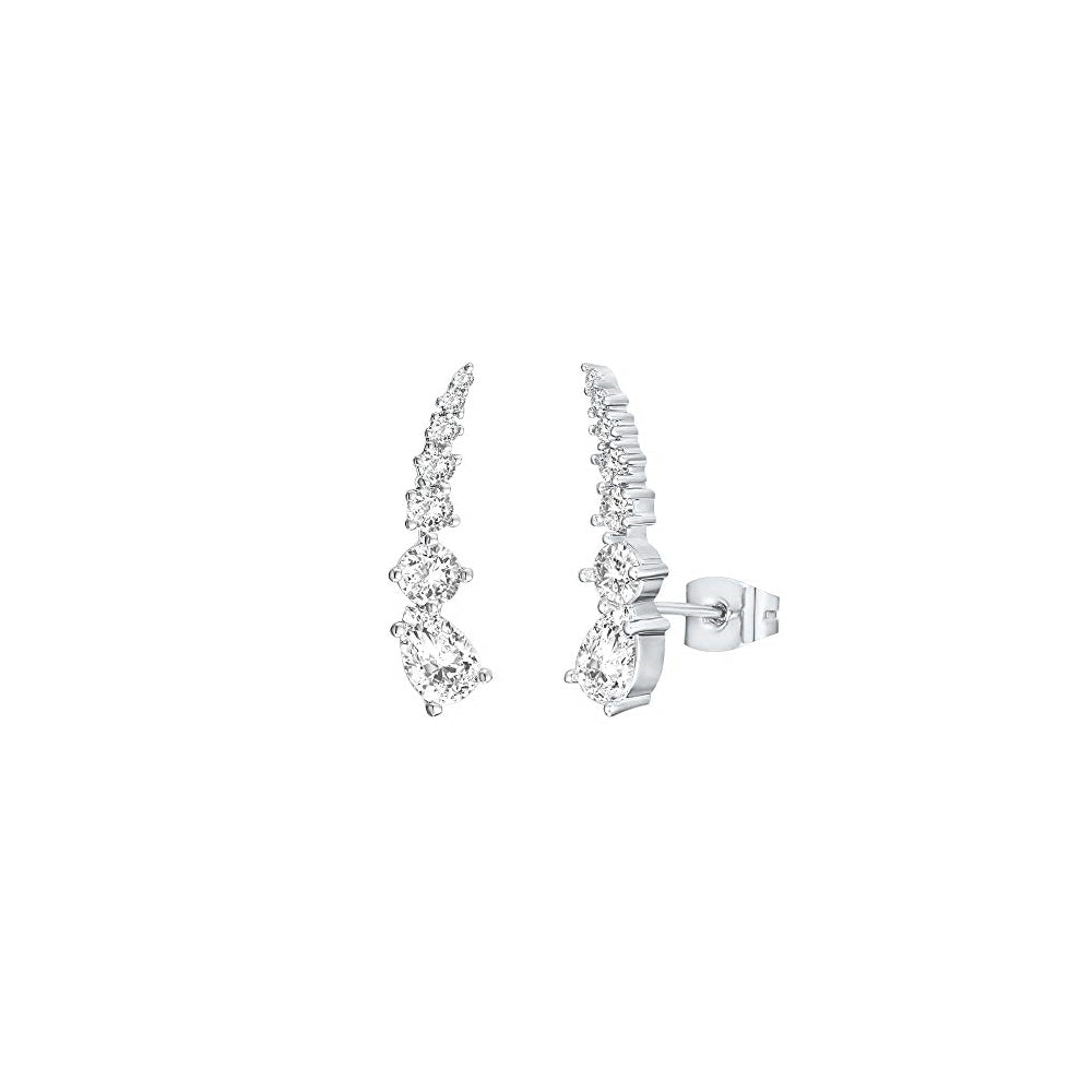 Aretes de plata chapados en oro de 14 quilates para mujeres