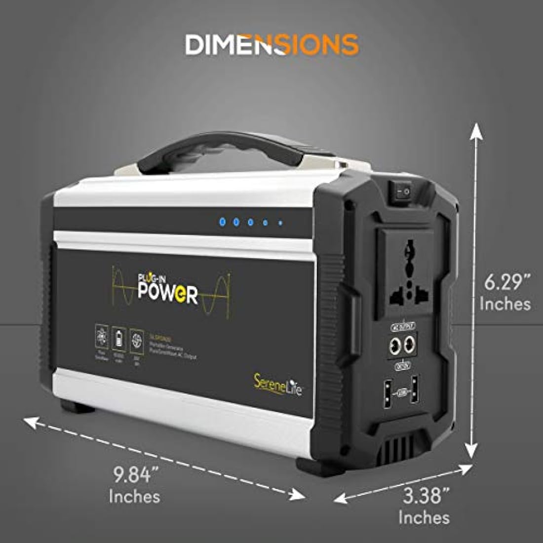 Generador de energía portátil recargable SERENELIFE SLSPGN30