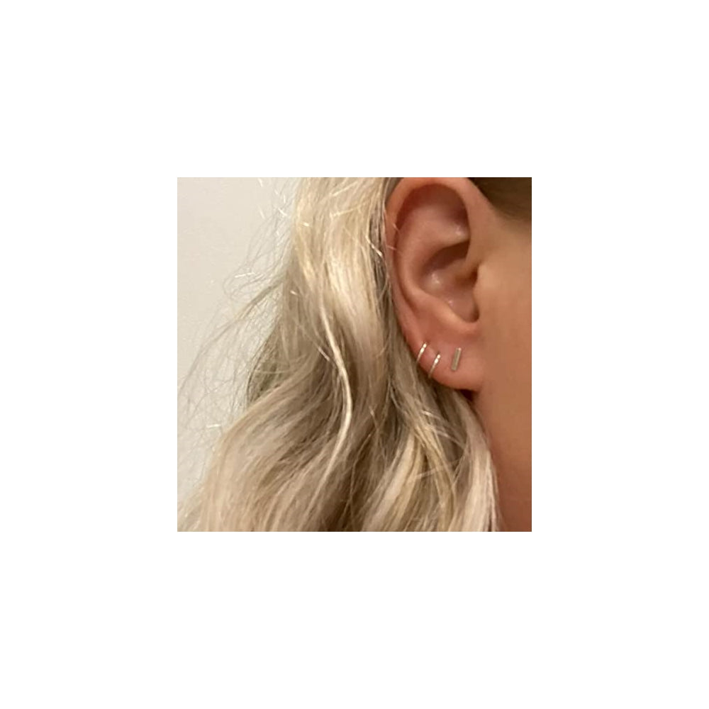 Aretes de aro dobles de espiral para mujeres