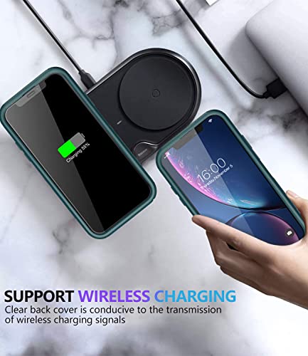 Diverbox Funda para iPhone Xr [a prueba de golpes, a prueba de gotas] [a prueba de polvo], resistente protección para Apple iPhone XR (verde oscuro)