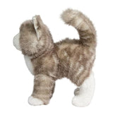 Peluches de gato con cremallera gris