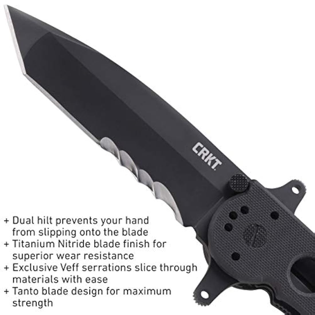 cuchillo plegable para fuerzas especiales con hoja dentada