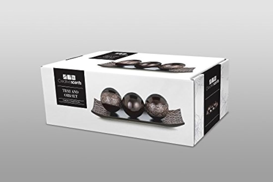Juego de 3 bandejas y bolas de orbes para decoración