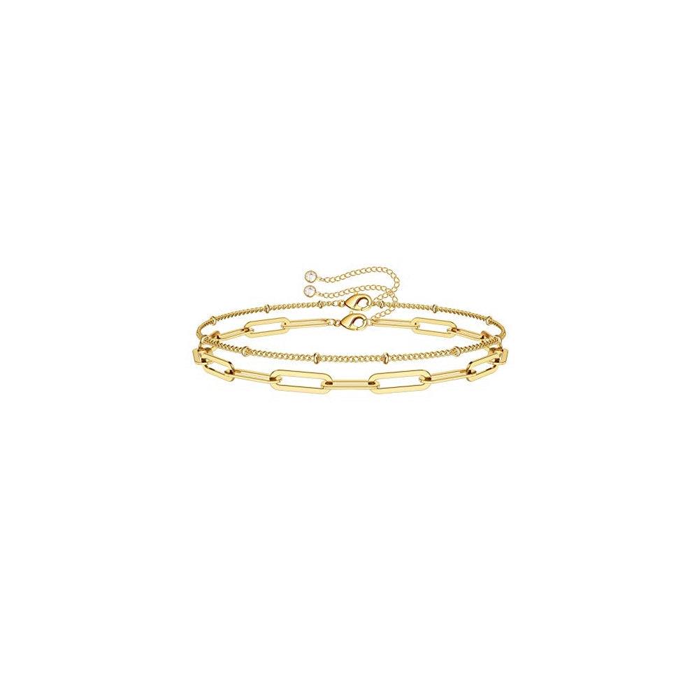 Pulseras y tobilleras delicada de oro para mujer