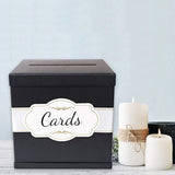 Caja de tarjetas de regalo negra