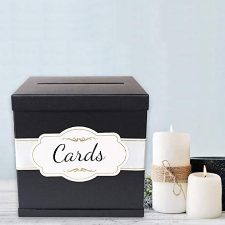 Caja de tarjetas de regalo negra