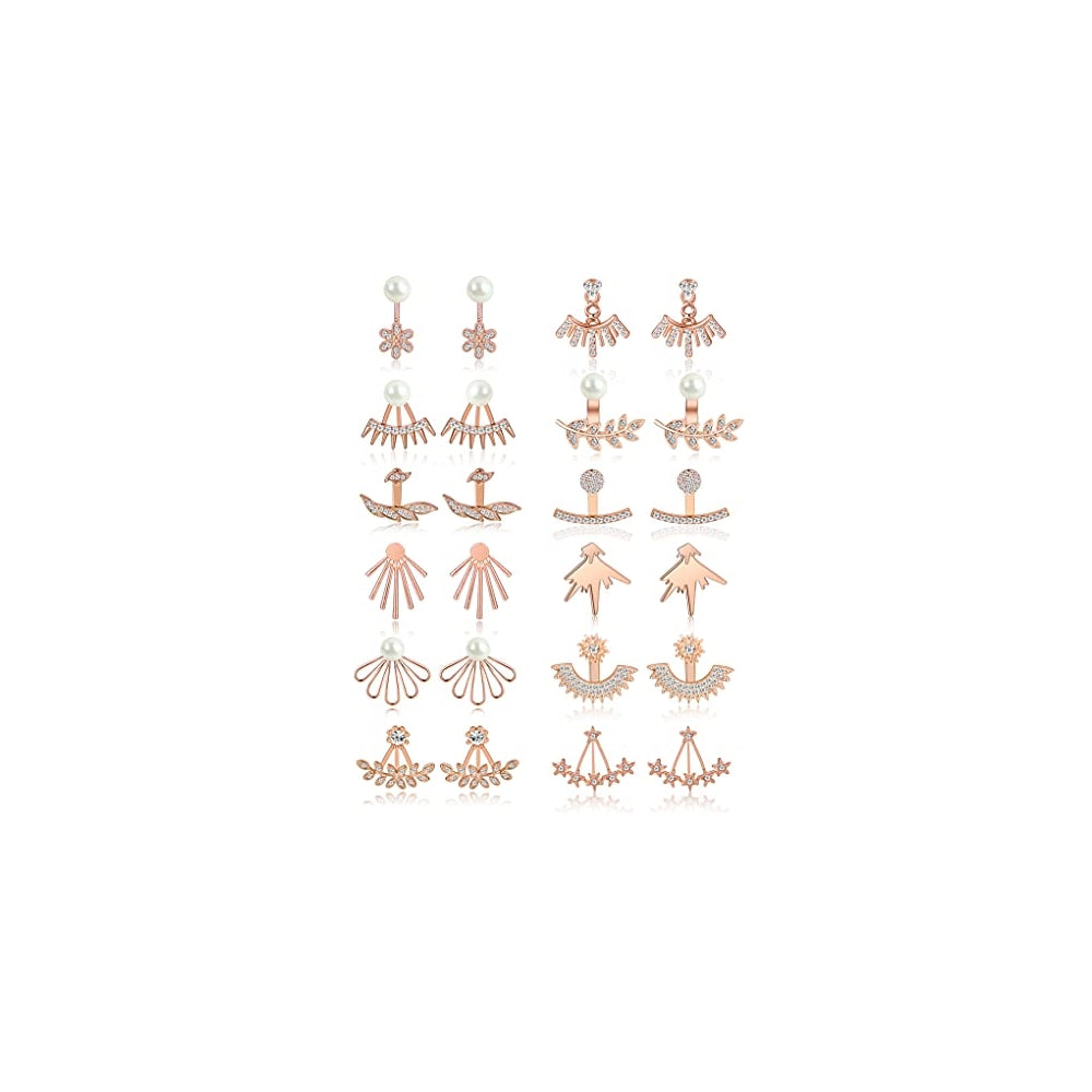 Aretes de flor de loto aretes de circonita cúbica para mujer