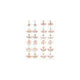 Aretes de flor de loto aretes de circonita cúbica para mujer