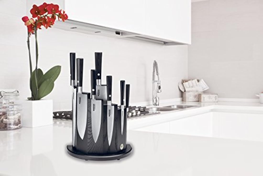 Boker - bloque de madera magnético para cuchillos, Negro